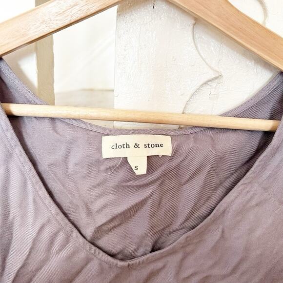 Anthropologie Cloth & Stone Cass Cold Shoulder Long Sleeve Top Blouse Size S - Picture 3 of 6